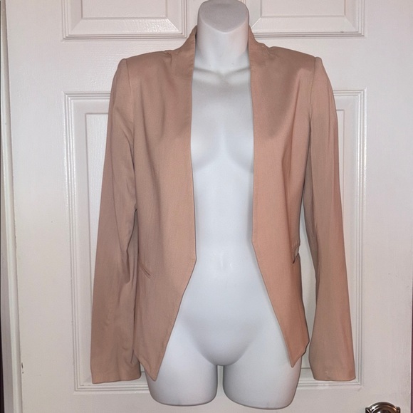 THEORY Pink Lanai Malaya Collarless Buttonless Blazer - Picture 3 of 8